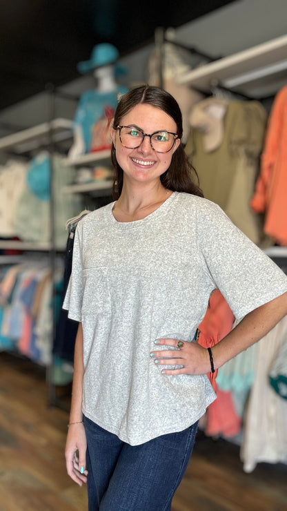 Grey Terry Crop T