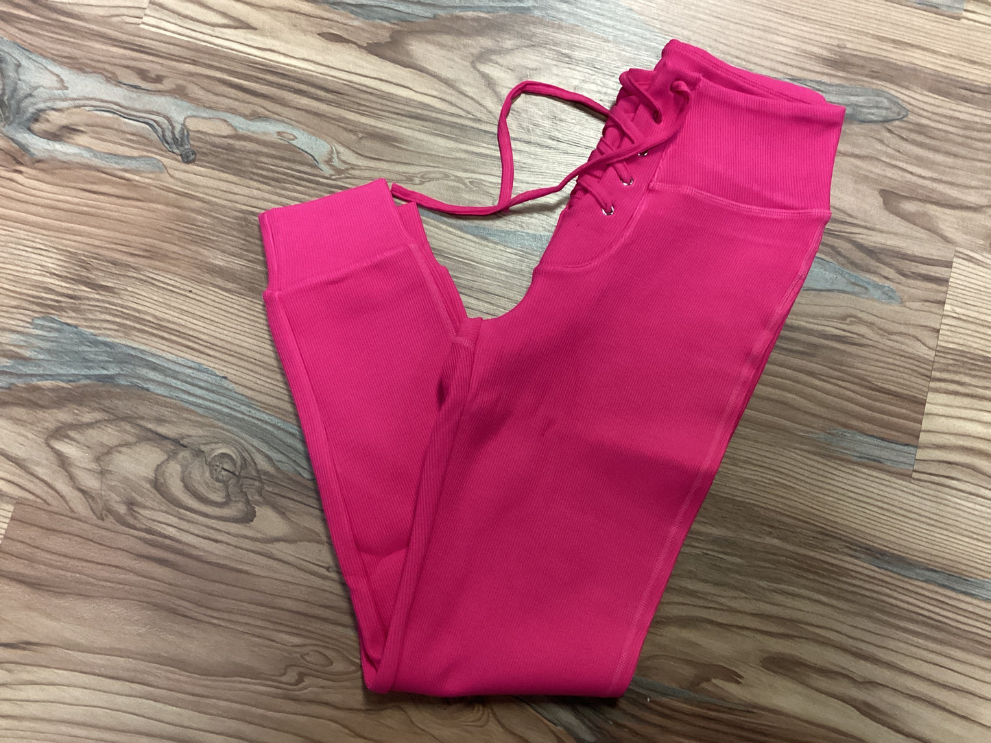 Hot Pink Lace Up Jogger