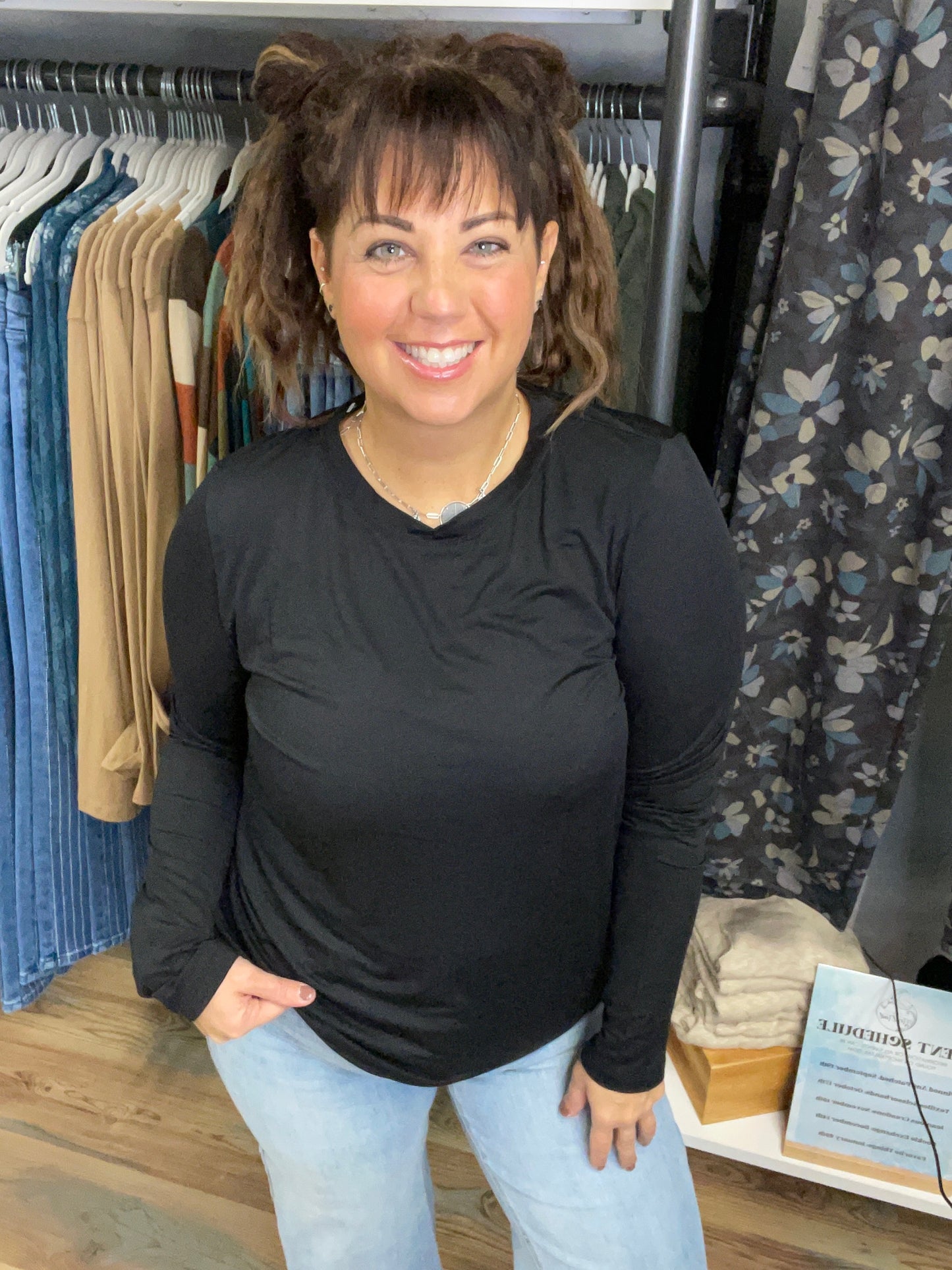 Black Modal Long Sleeve