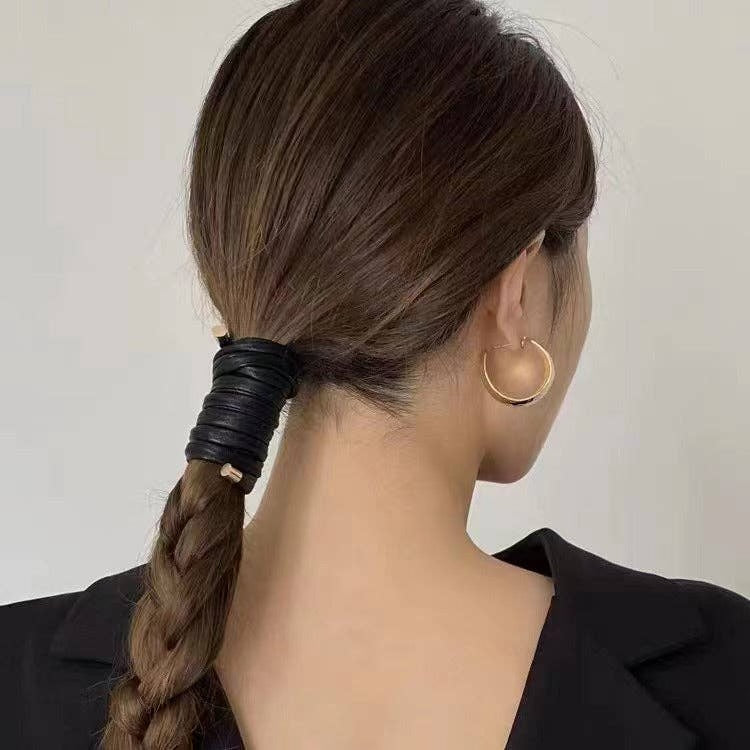 Leather Wire Hair Tie