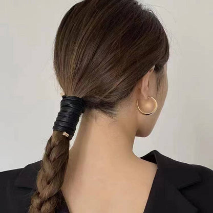 Leather Wire Hair Tie
