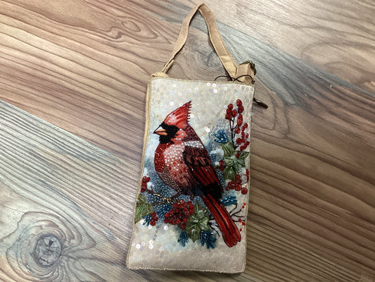 Cardinal Seed Bead Bag