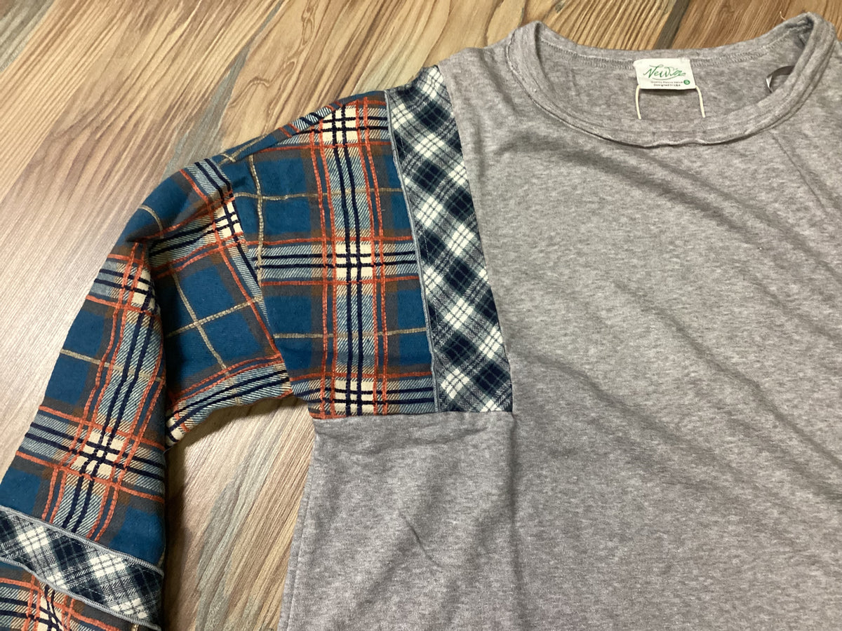 Grey And Plaid Long Sleeve