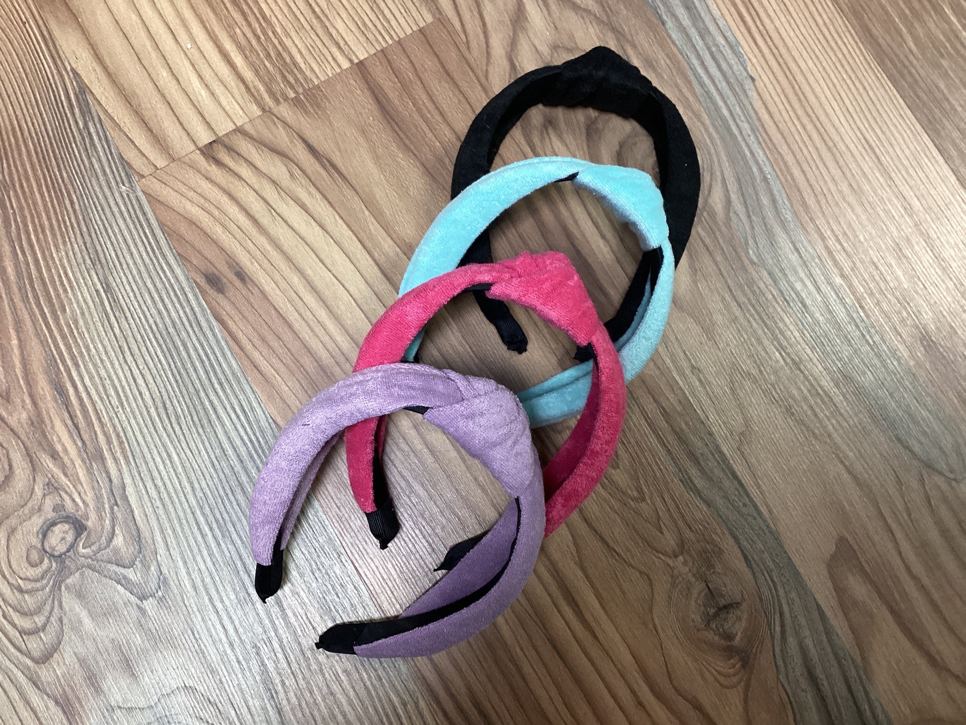 Spa headband pink lilac blue black