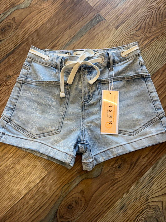 Risen Bleach Paisley Shorts