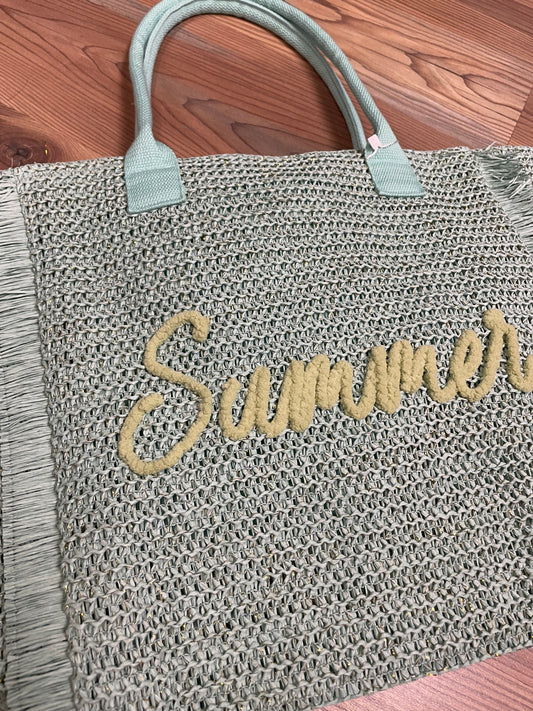 Mint Summer Shimmer Tote