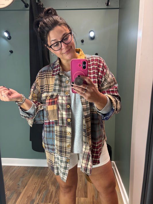 Color Block Flannel POL