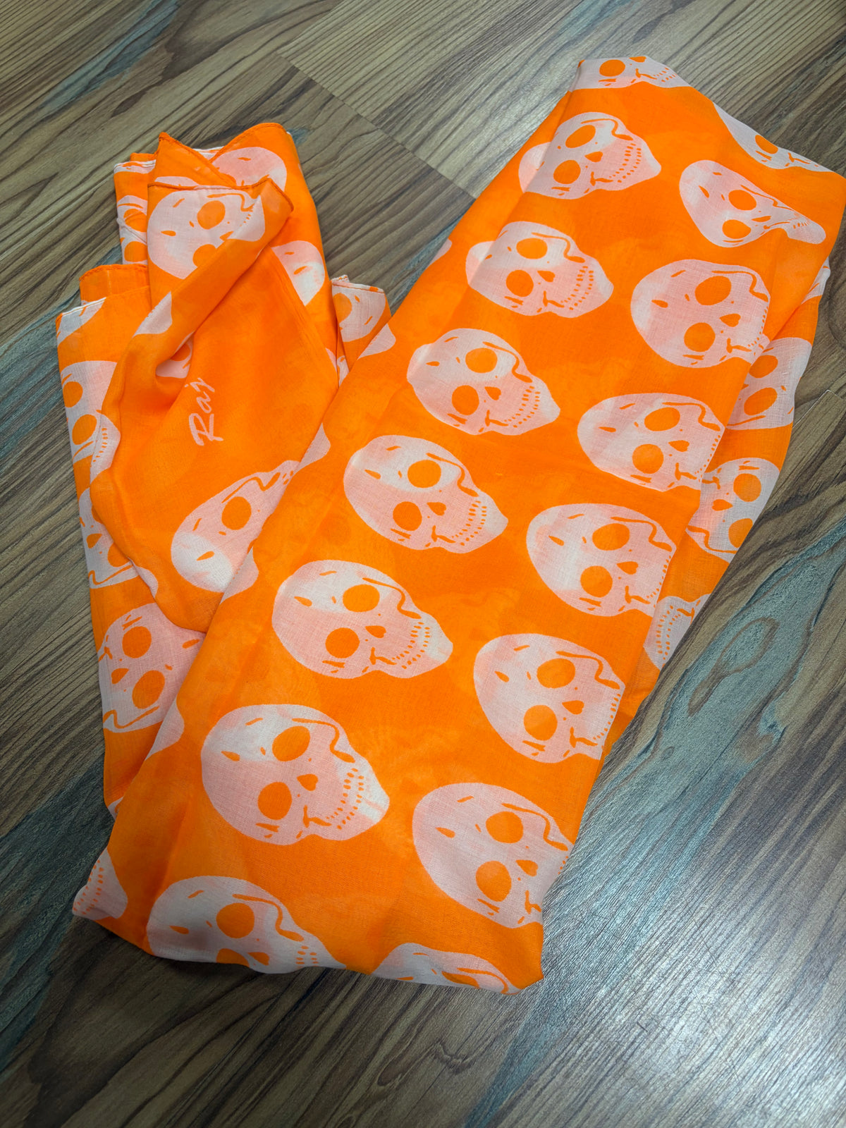 Orange Skull Scarf