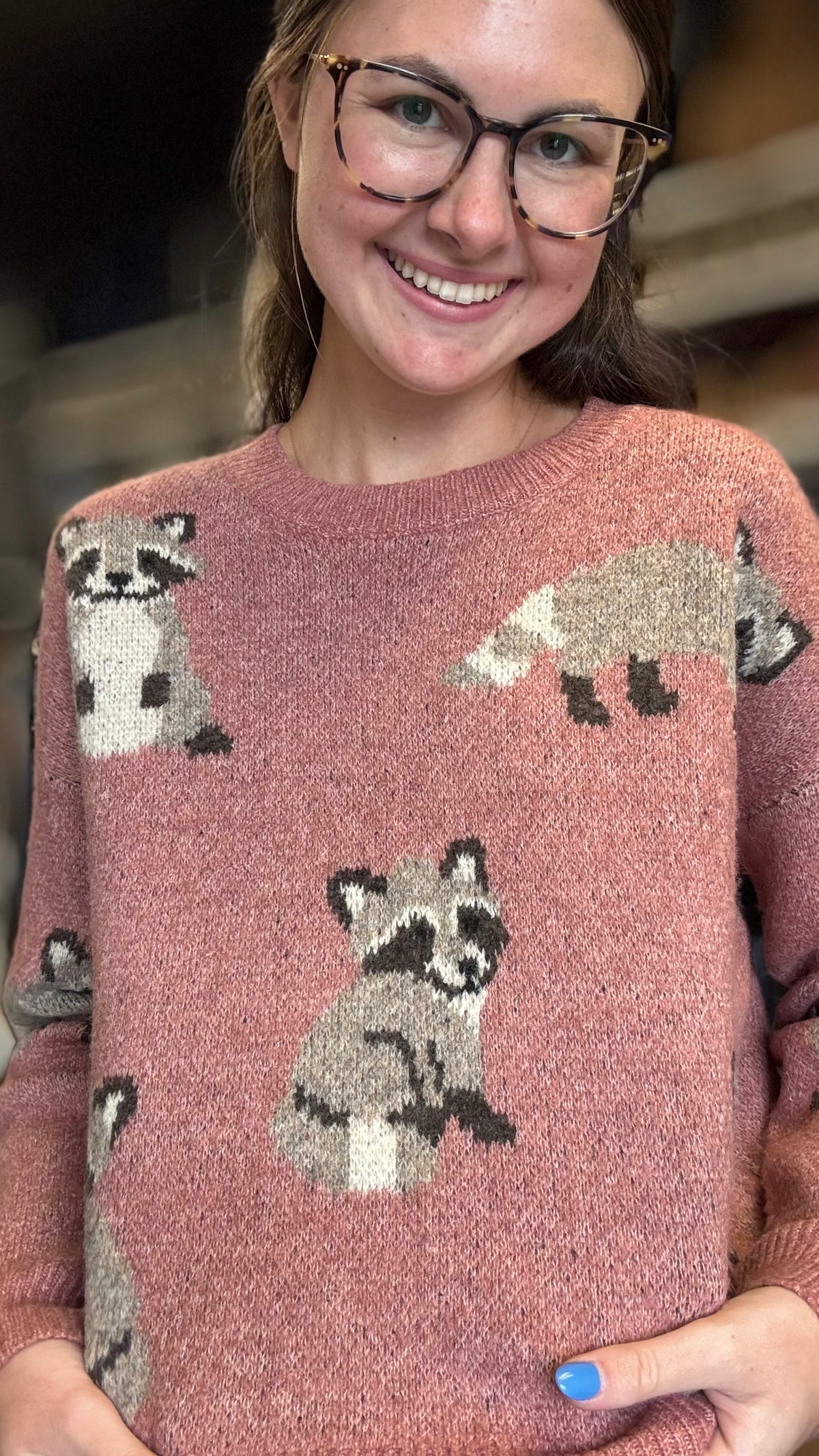 Raccoon Mauve Knit