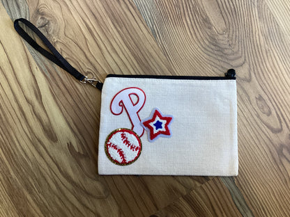 Baseball Custom Zip Pouch