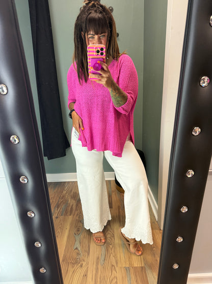 Hot Pink Oversized Knit
