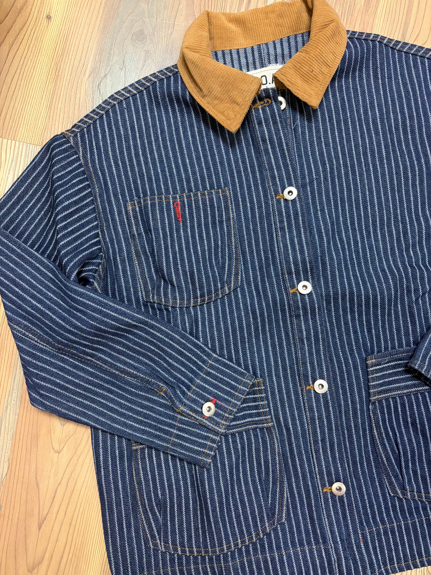 Denim Striped Barn Jacket