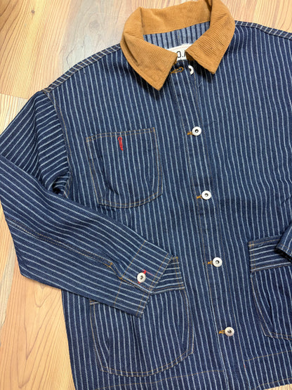 Denim Striped Barn Jacket