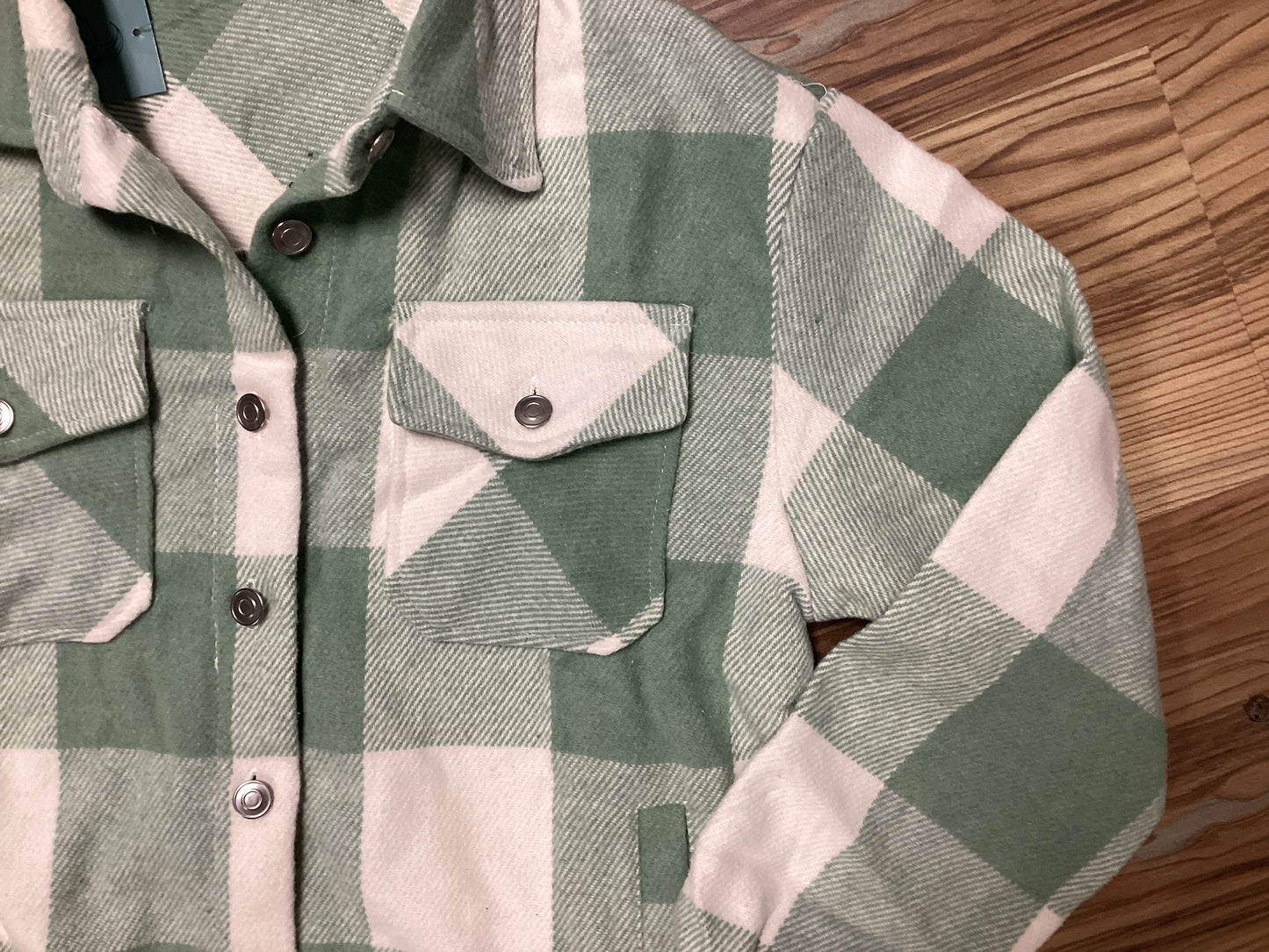 Mint White Flannel Jacket