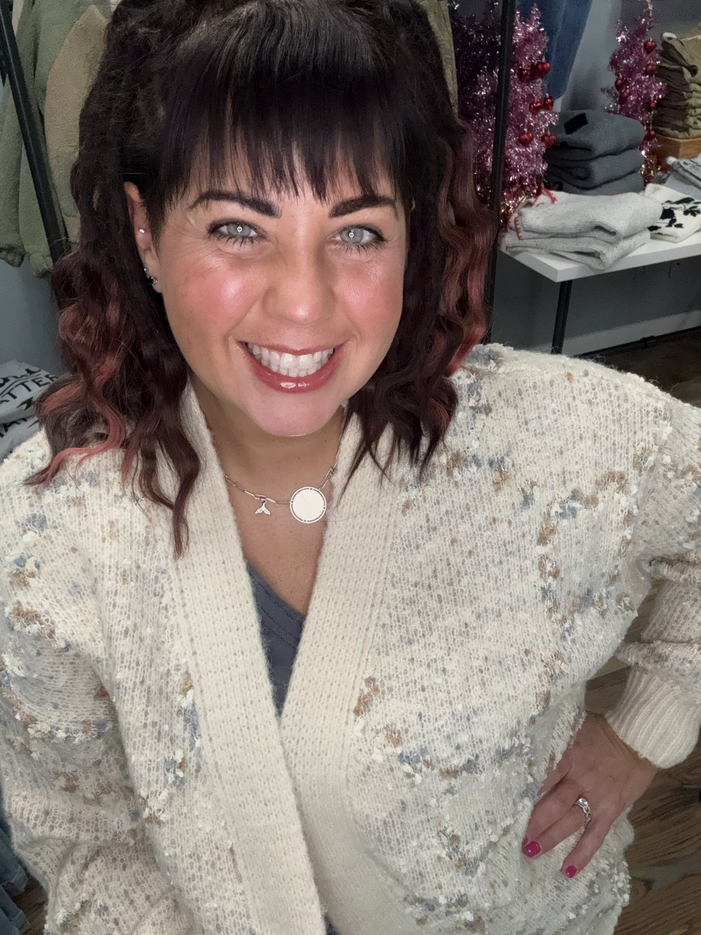 Oatmeal Open Cardigan