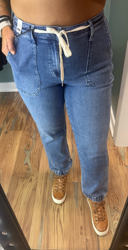 Judy Blue Medium Wash High Waist Jogger