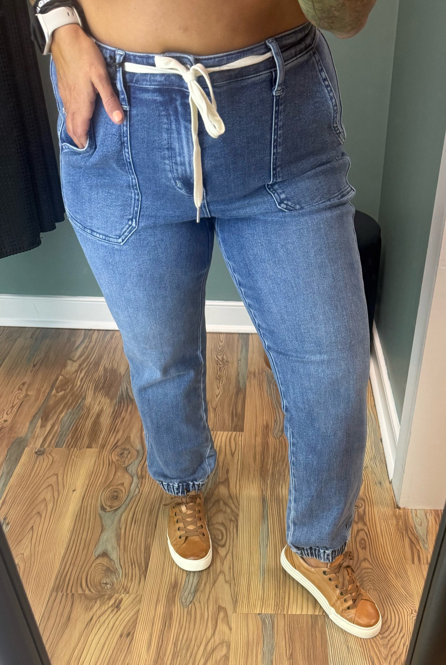 Judy Blue Medium Wash High Waist Jogger