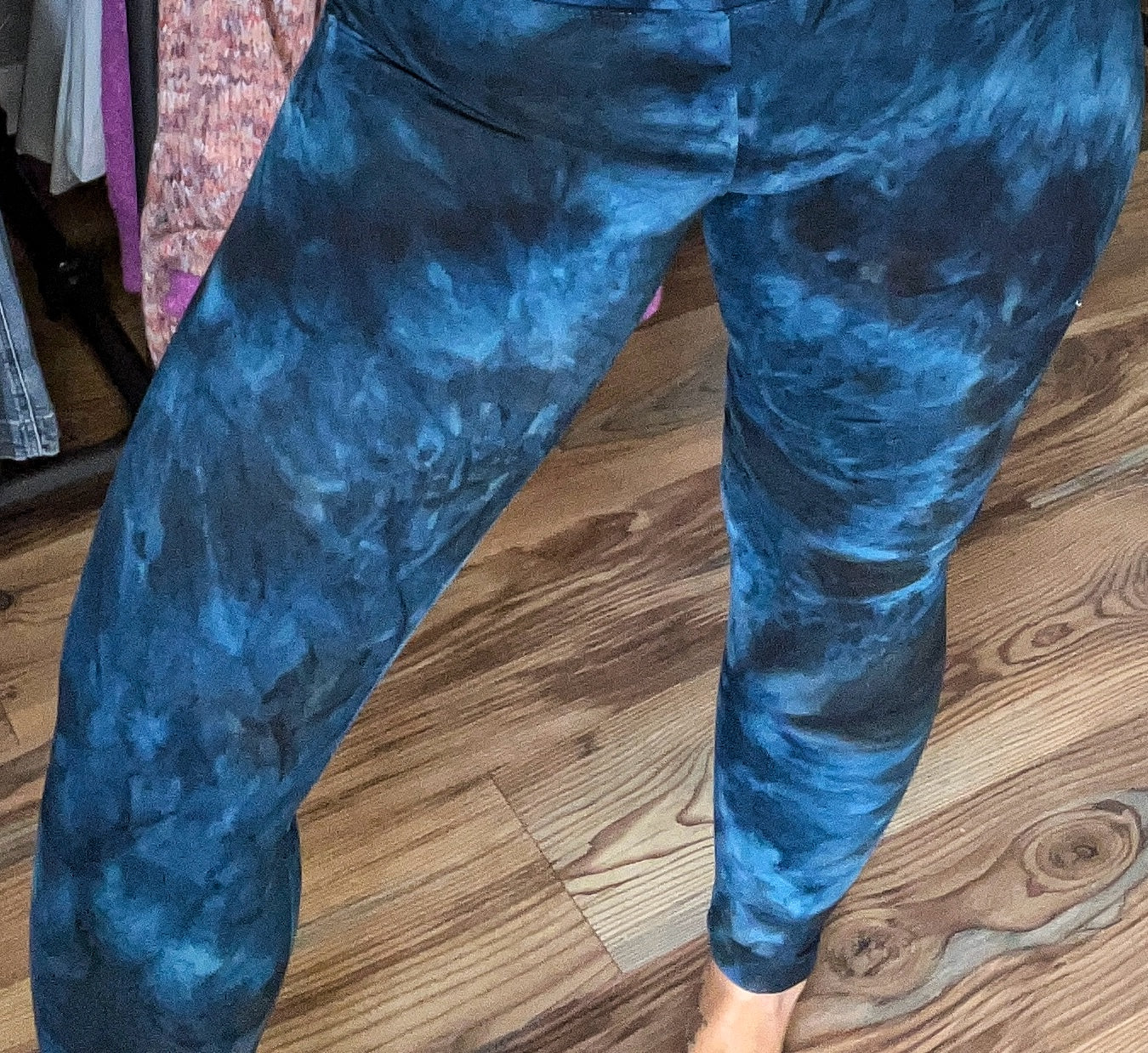 Blue Tie Dye Leggings