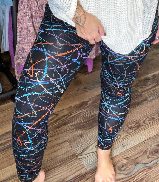 Colorful Paint Design Leggings