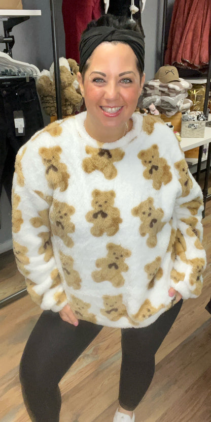 Fluffy Teddy Bear Pullover