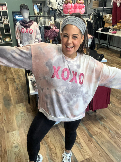 XOXO Tie Dye Long Sleeve Top