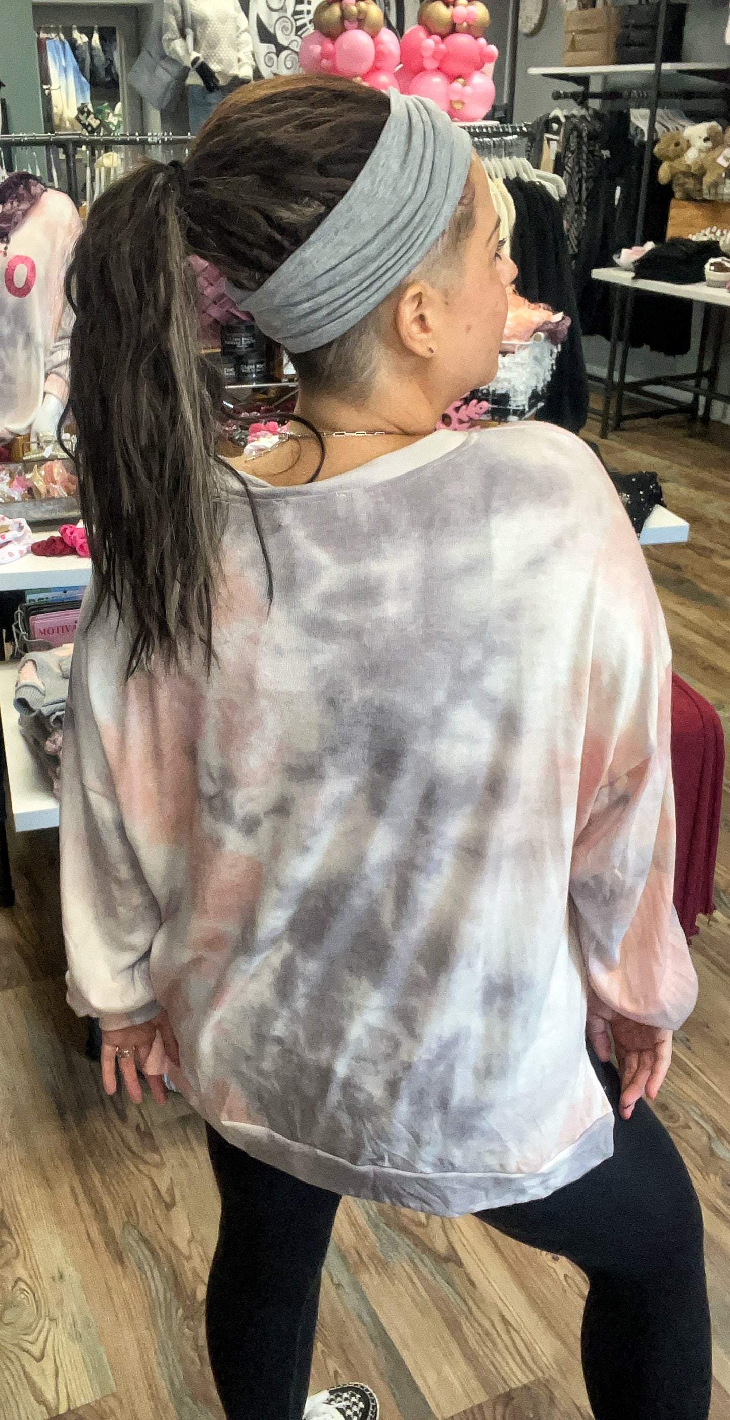 XOXO Tie Dye Long Sleeve Top