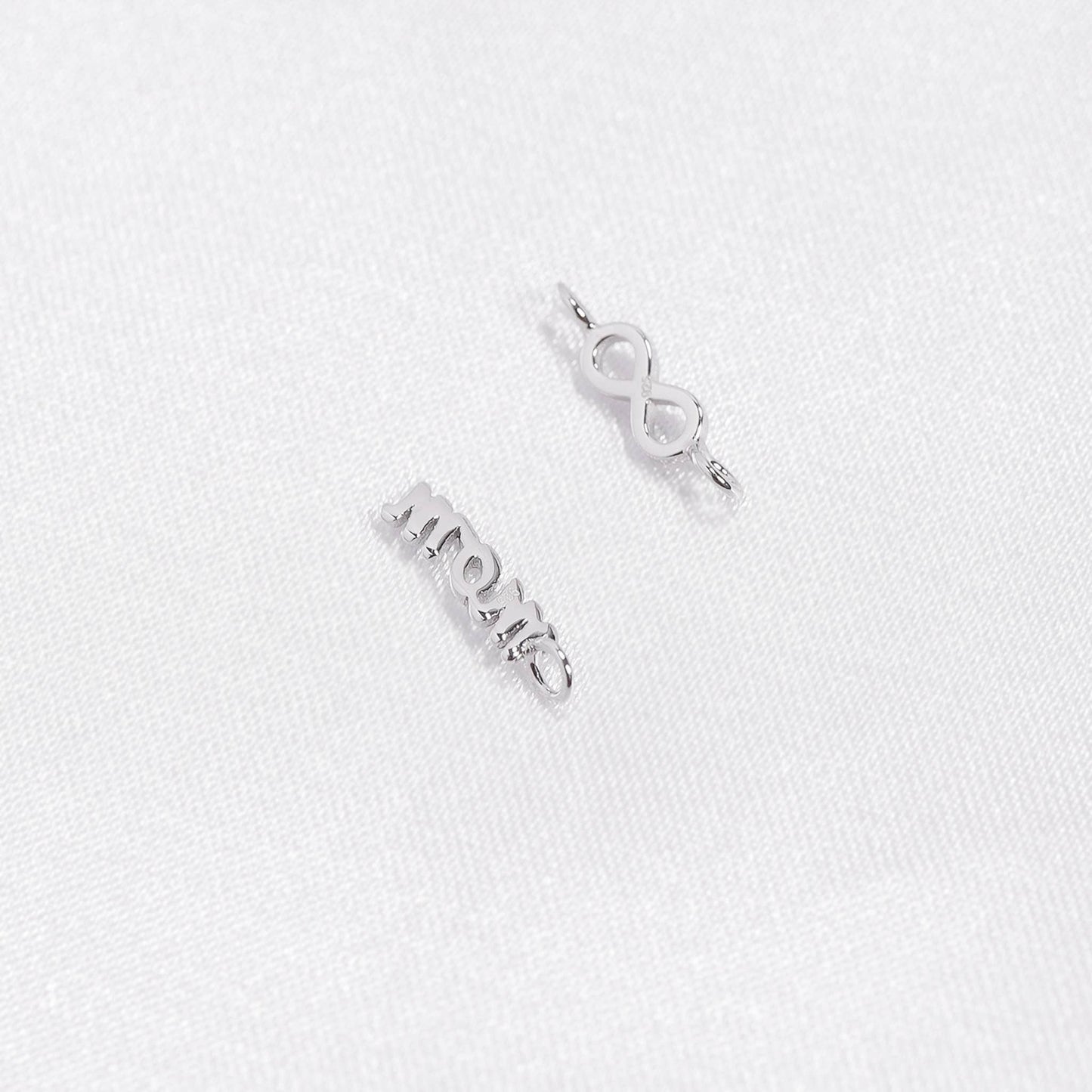 Sterling Silver Mom Script Charm