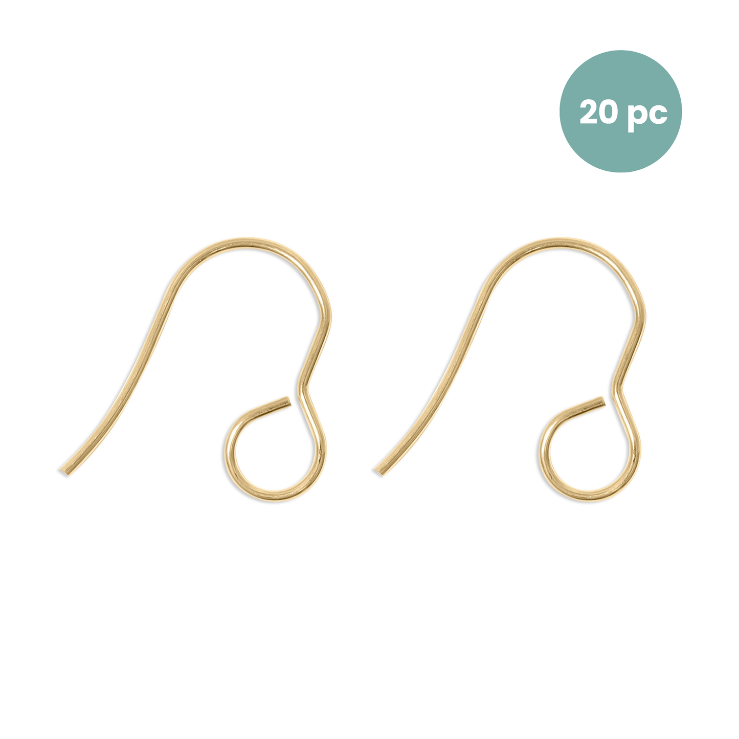 20pc 18K Gold PVD Stainless Steel Wire Earring Hooks