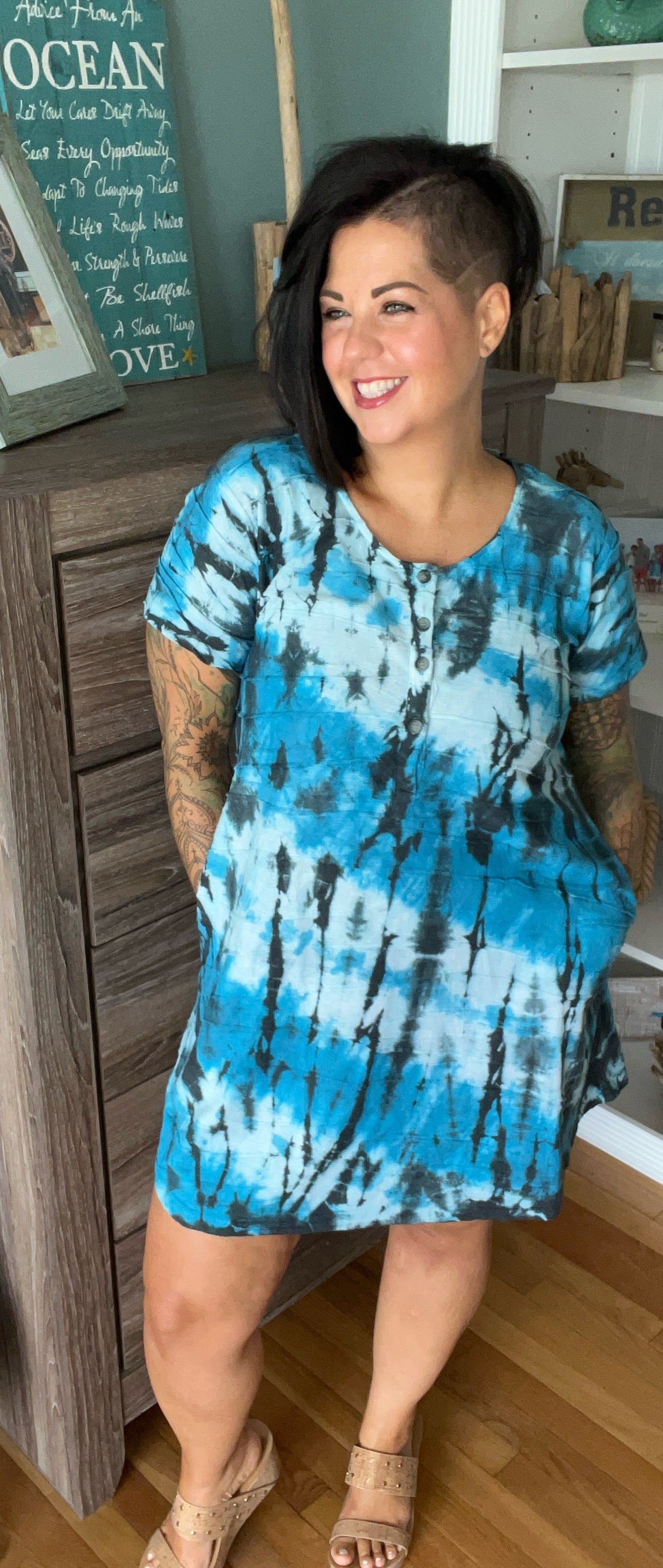 Tye Dye Button Dress