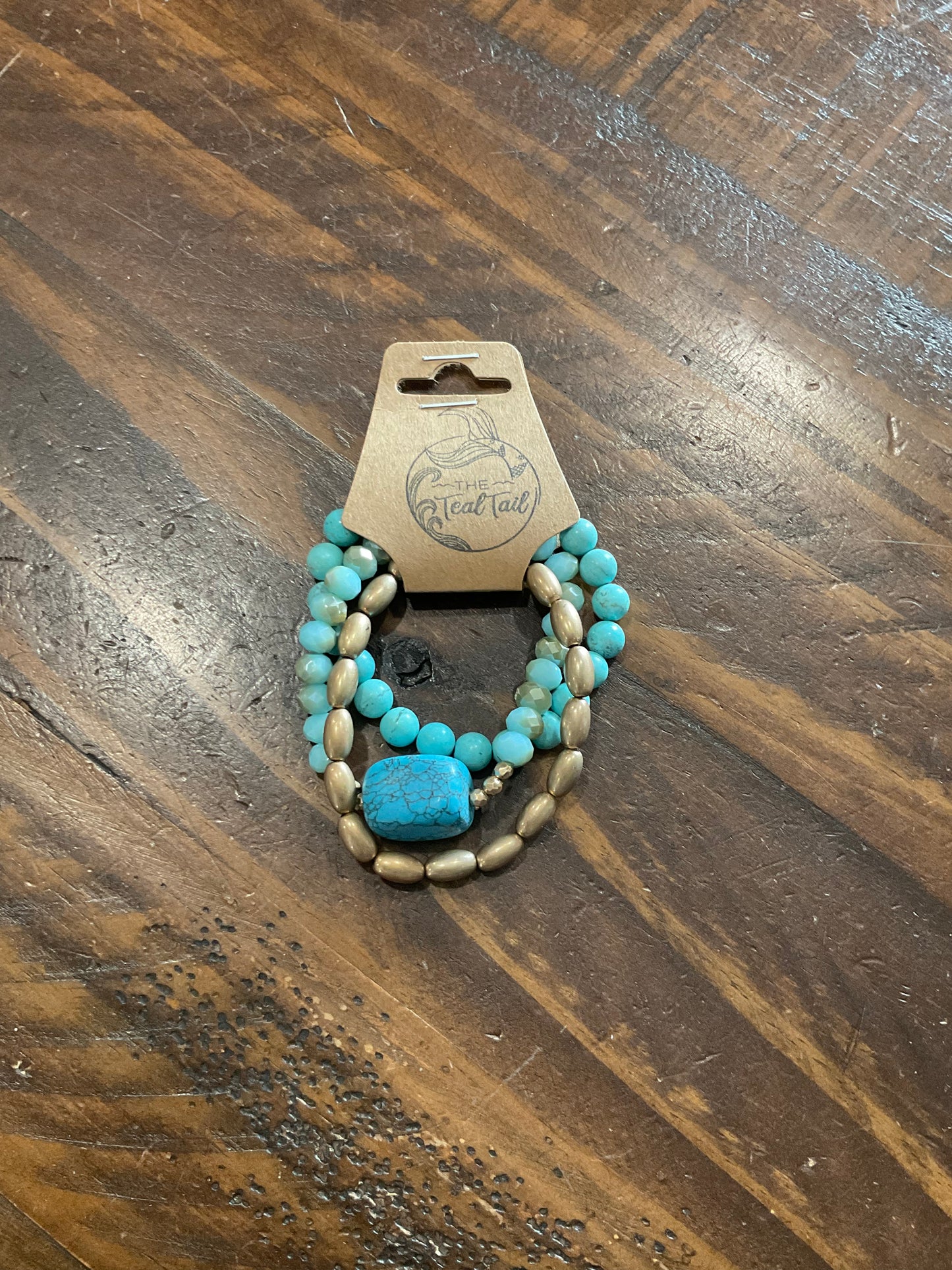 Antique Turquoise Stretch Bracelets