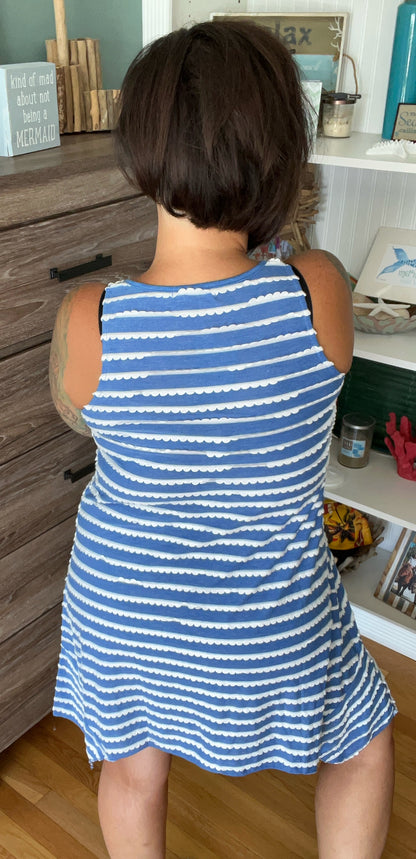 Cloud Lace Striped Dress